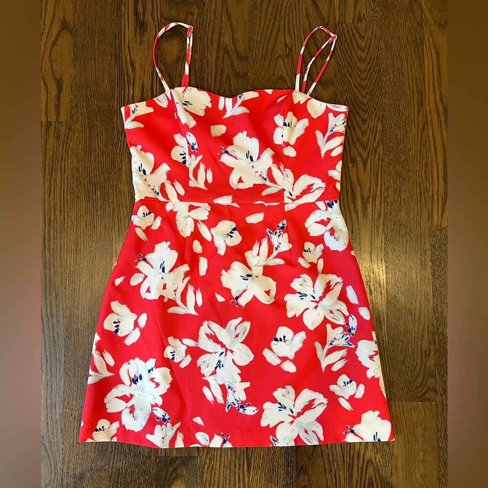 French Connection Red Floral Mini Dress